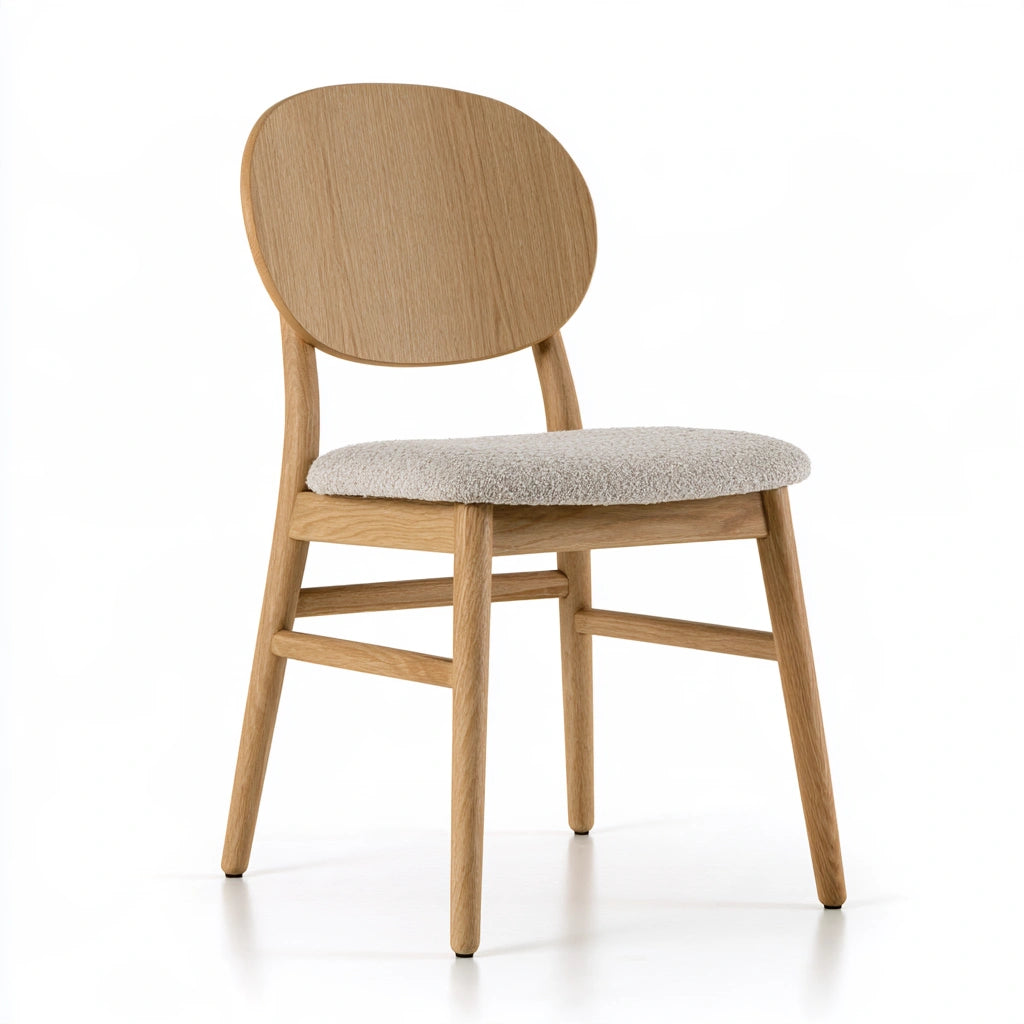 Chaise de salle à manger en bois, coloris brun naturel