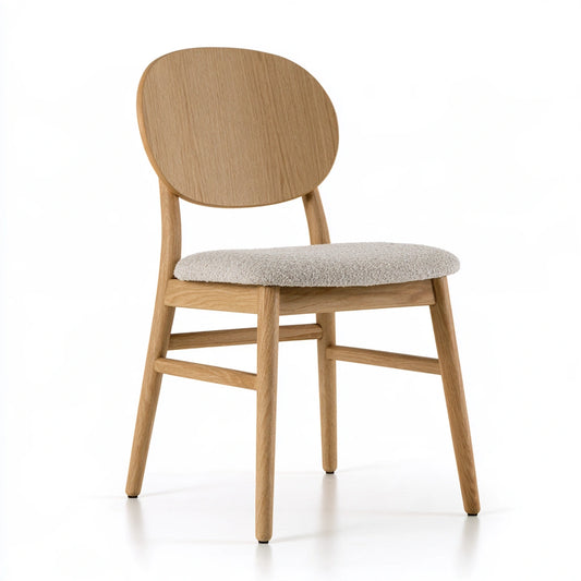 Chaise de salle à manger en bois, coloris brun naturel